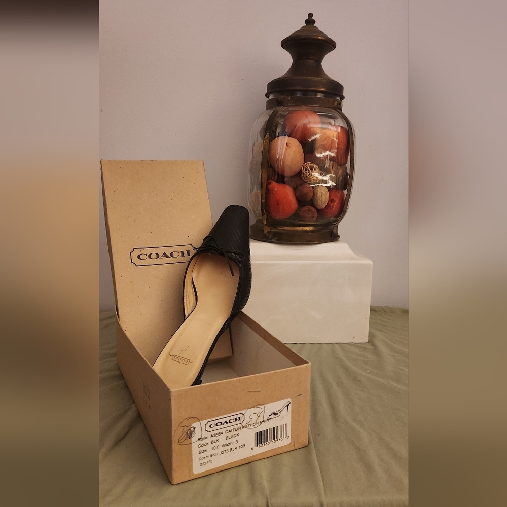 Vintage Coach "Caitlin" Python Embossed Print Mul… - image 1